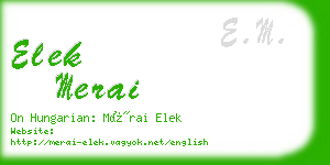 elek merai business card